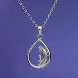 Mother One Child Mother and Child Sterling Pendant Necklace 