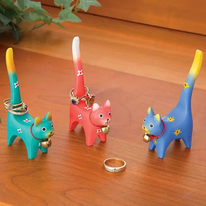 Three Colorful Cat Ring Holders