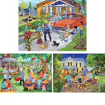 Set of 3 Sandy Rusinko Jigsaw Puzzles