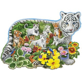 White Tiger Cub 300 Large Piece Shaped Jigsaw Puzzle