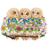 Owlets In the Moonlight 750 Piece Shaped Jigsaw Puzzle