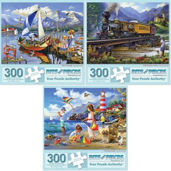 Set of 3 Oleg Gavrilov 300 Large Piece Jigsaw Puzzles