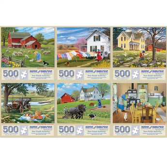 Set of 6 John Sloane Jigsaw Puzzles