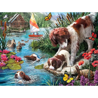 Set of 6 Larry Jones 500 Piece Jigsaw Puzzles Bits and Pieces