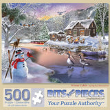 Winter Cabin 500 Piece Jigsaw Puzzle