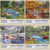 Set of 4 Bigelow Illustrations Jigsaw Puzzles