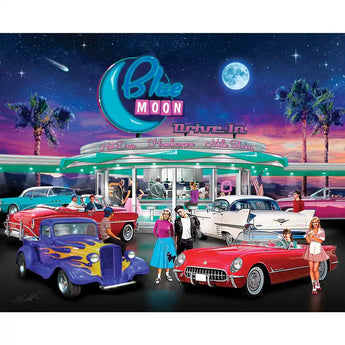 Blue Moon Drive In Jigsaw Puzzle