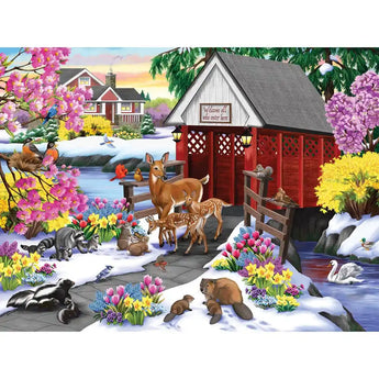 Set of 4 Nancy Wernersbach 300 Large Piece Jigsaw Puzzles Bits and Pieces