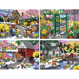 Set of 4 Nancy Wernersbach 300 Large Piece Jigsaw Puzzles