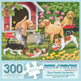 Puppies And Kittens In Springtime Jigsaw Puzzle