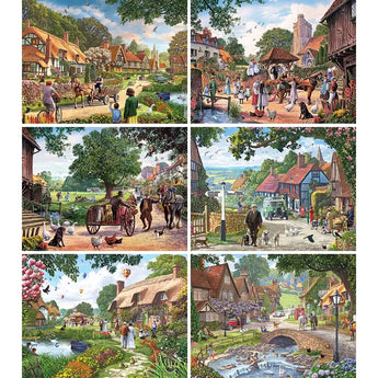 Set of 6 Steve Crisp Jigsaw Puzzles