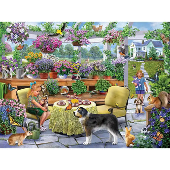 Greenhouse Tea Party 1000 Piece Jigsaw Puzzle