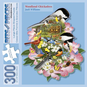 Woodland Chickadees 300 Large Piece Shaped Jigsaw Puzzle