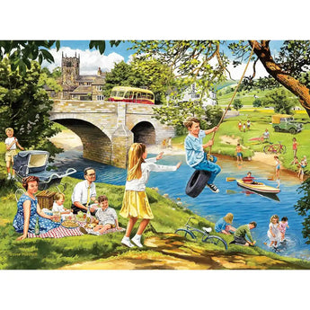 Riverbank Picnic 1000 Piece Jigsaw Puzzle