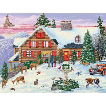 Set of 4 Joseph Burgess 300 Large Piece Jigsaw Puzzles Bits and Pieces