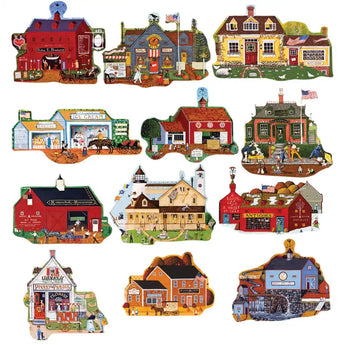 Main Street Mini 500 Piece Shaped Jigsaw Puzzles