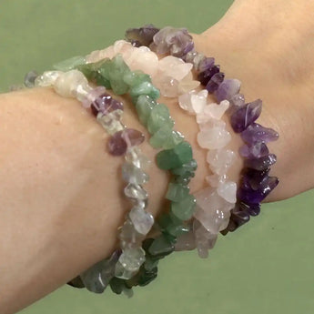 Set Of Four Gemstone Bracelets