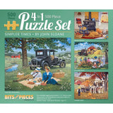 Simpler Times 4in1 Multipack Jigsaw Puzzle Bundle by John Sloane