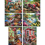 Set of 6 Larry Jones 300 Large Piece Jigsaw Puzzles