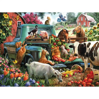 Set of 6 Larry Jones 500 Piece Jigsaw Puzzles Bits and Pieces