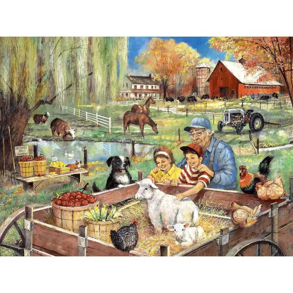 Helping Grandpa On The Farm 1000 Piece Jigsaw Puzzle | Bits and Pieces