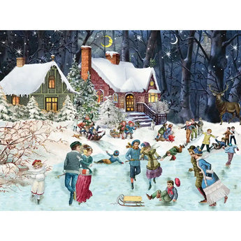 Moonlight Skating 500 Piece Jigsaw Puzzle