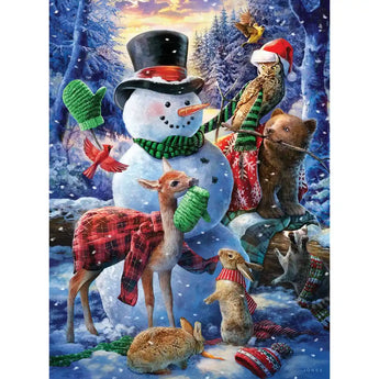 Whos Decorating The Snowman? 300 Large Piece Jigsaw Puzzle