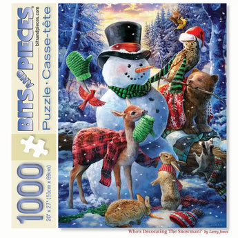 Whos Decorating The Snowman? 1000 Piece Jigsaw Puzzle