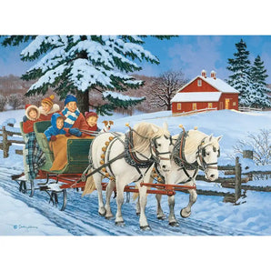 Family Sleigh Ride Jigsaw Puzzle