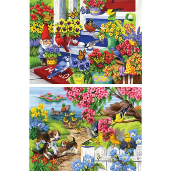 Set of 2 Nancy Wernersbach 300 Large Piece Jigsaw Puzzles 