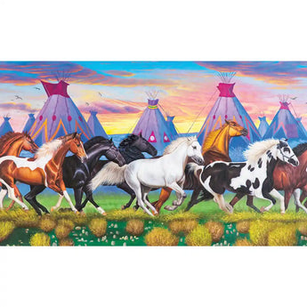 Indian Ponies 1000 Piece Jigsaw Puzzle