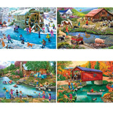 River Escapades 4in1 Multipack Jigsaw Puzzle Bundle by Mary Thompson