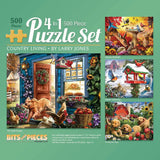 Country Living 4in1 Multipack Jigsaw Puzzle Bundle by Larry Jones