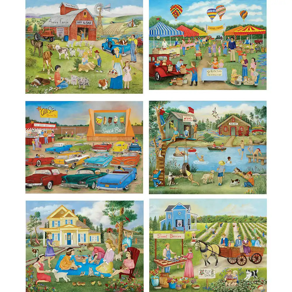 Set of 6 Kay Lamb Shannon jigsaw Puzzles