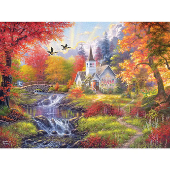 Woodland Church 300 Large Piece Jigsaw Puzzle