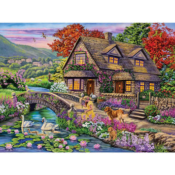 Swan Cottage 500 Piece Jigsaw Puzzle