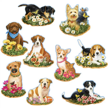 Precious Puppies Mini Shaped Puzzle Set