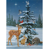 Snowy Christmas Gathering 300 Large Piece Jigsaw Puzzle