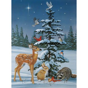 Snowy Christmas Gathering 1000 Piece Jigsaw Puzzle