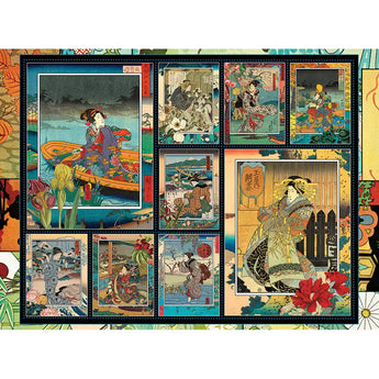 Japanese Kimonos Quilt 300 Large Piece Jigsaw Puzzle