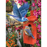 Bluebirds Nesting Jigsaw Puzzle