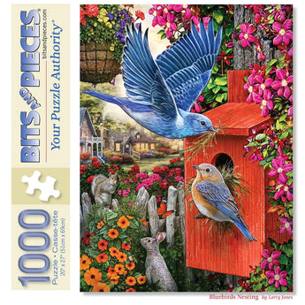 Bluebirds Nesting Jigsaw Puzzle