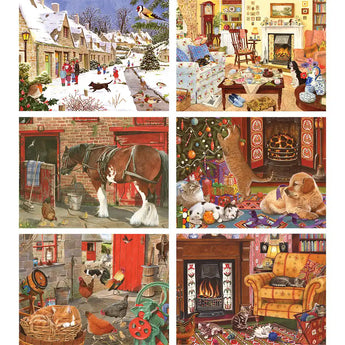 Set of 6 Tracy Hall 1000 Piece Jigsaw Puzzles