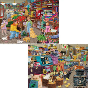 Set of 2 Joseph Burgess Jigsaw Puzzles