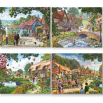 Village Life 4in1 Multipack Jigsaw Puzzle Bundle by Steve Crisp