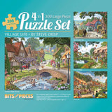 Village Life 4in1 Multipack Jigsaw Puzzle Bundle by Steve Crisp