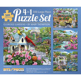 Glorious Gardens 4in1 Multipack Jigsaw Puzzle Bundle by Mary Thompson