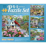 Glorious Gardens 4in1 Multipack Jigsaw Puzzle Bundle by Mary Thompson