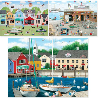 Set of 3 Wilfrido Limvalencia Jigsaw Puzzles