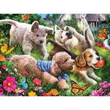 Set of 4 Larry Jones 300 Large Piece Jigsaw Puzzles Bits and Pieces